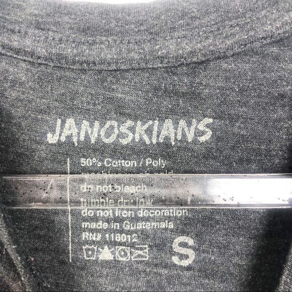 JANOSKIANS Band Graphic Tee Tank Top Dark Gray Women’s Size Small - Picture 5 of 6